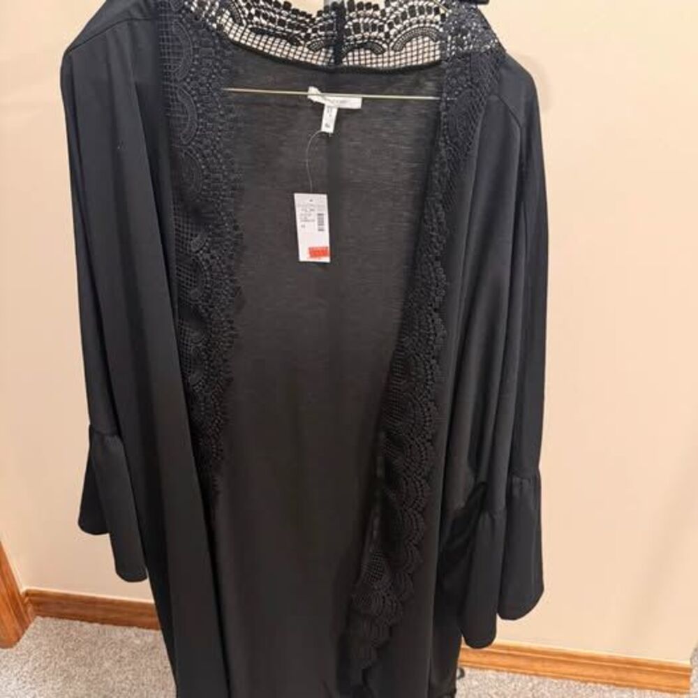 Maurices Lace Trim Kimono Cardigan